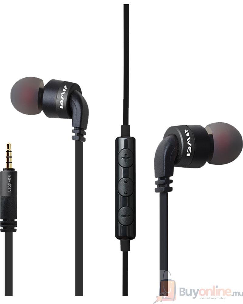 AWEI-ES30TY-HiFi-Stereo-Super-Bass-with-Microphone-Buy-Online-in-Mauritius-1 Awei ES-30TY In-ear Earphones Stereo Wired HiFi Stereo Super Bass with Microphone - Image 1