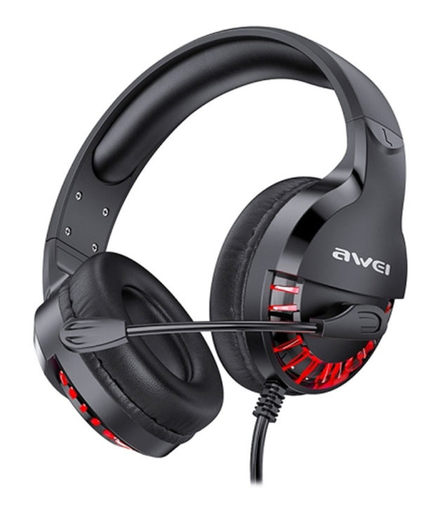 AWEI ES-770i Wired Professional Led Light Game Headphone With Microphone For PC Computer Game Stereo 7.1 Bass Sound 50mm Speaker - Image 3
