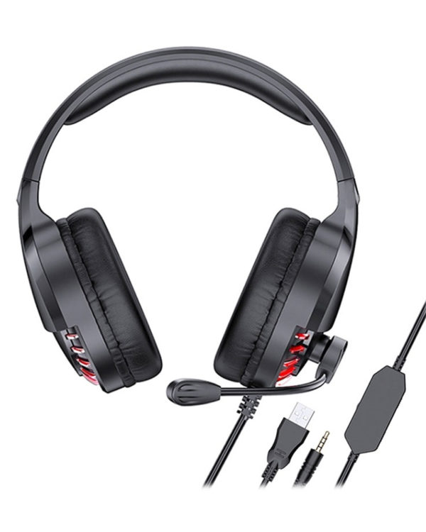 AWEI ES-770i Wired Professional Led Light Game Headphone With Microphone For PC Computer Game Stereo 7.1 Bass Sound 50mm Speaker - Image 4