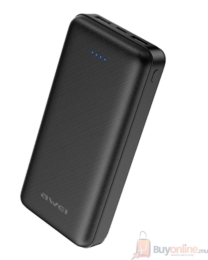 AWEI-P475-20000-mAh-Power-Bank-Buy-Online-in-Mauritius-1 AWEI P47K 20000mAh Power Bank Portable Battery Dual USB Fast Charger PowerBank - Image 1