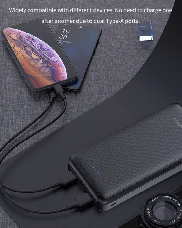 AWEI P47K 20000mAh Power Bank Portable Battery Dual USB Fast Charger PowerBank - Image 4