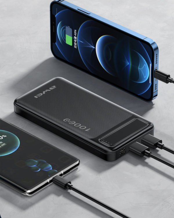 AWEI P5K Portable Power Bank 10000mAh Powerbank Dual USB A Type c Micro Dual input Fast Charge Powerbank - Image 2