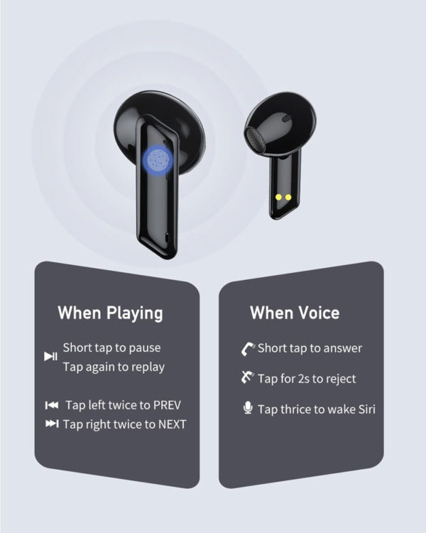 AWEI T36 Sport Wireless Touch Earphone Bluetooth Gaming Earbuds With Microphone - Image 2