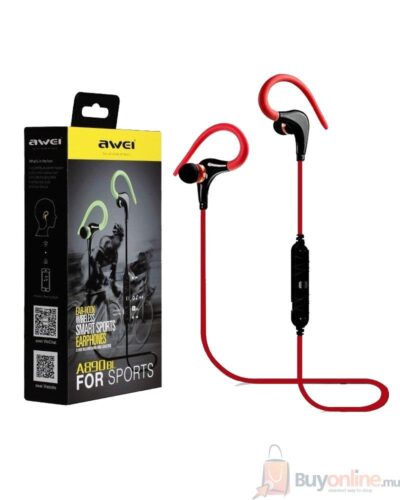 Awei A890 BL Bluetooth Earphone Wireless Sports Ear Hook Headphone Buy Online in Mauritius 1 - BuyOnline.mu - Smartest way to shop - BuyOnline.mu - buy online