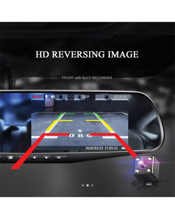 Car Mirror Dashcam with back camera - Image 5