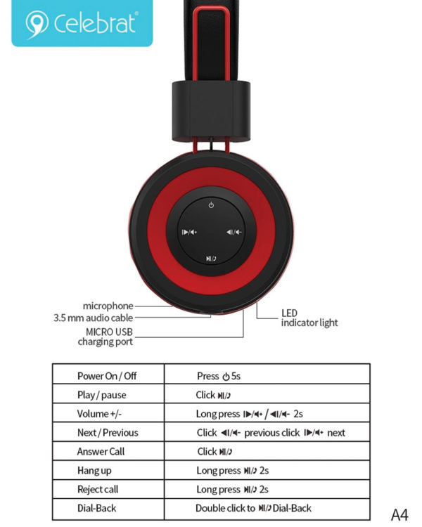 Celebrat A4 Wireless Headset with Noise Reduction - Image 2