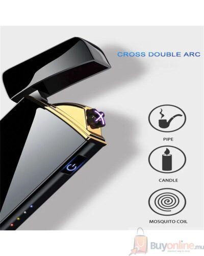 Electric Metal Lighters DK JL315 Windproof Dual Arc Plasma Rechargeable USB Lighter Disposable Smoking Cigarette Lighter Buy Online in Mauritius 3 - BuyOnline.mu - Smartest way to shop - BuyOnline.mu - buy online