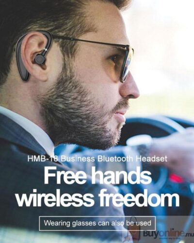 HMB 18 Single Ear Earhook Blue Communication Solution 5.0 Bluetooth Headset Business Car Sports Long Life Big Battery Buy Online in Mauritius 1 - BuyOnline.mu - Smartest way to shop - BuyOnline.mu - buy online