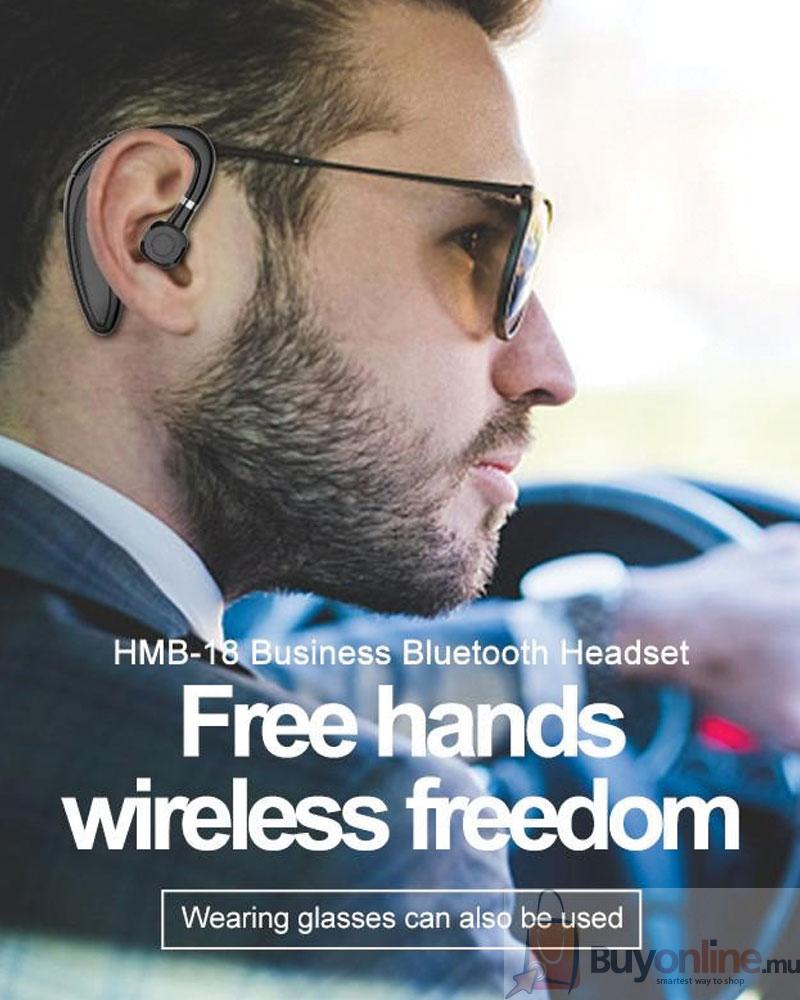 HMB-18-Single-Ear-Earhook-Blue-Communication-Solution-5.0-Bluetooth-Headset-Business-Car-Sports-Long-Life-Big-Battery-Buy-Online-in-Mauritius-1 HMB-18 Single Ear Earhook Blue Communication Solution 5.0 Bluetooth Headset Business Car Sports Long Life Big Battery - Image 1