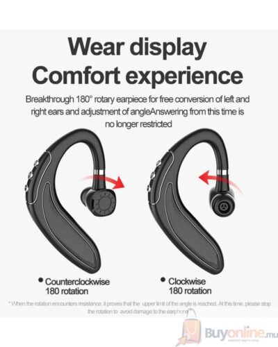 HMB 18 Single Ear Earhook Blue Communication Solution 5.0 Bluetooth Headset Business Car Sports Long Life Big Battery Buy Online in Mauritius 2 - BuyOnline.mu - Smartest way to shop - BuyOnline.mu - buy online