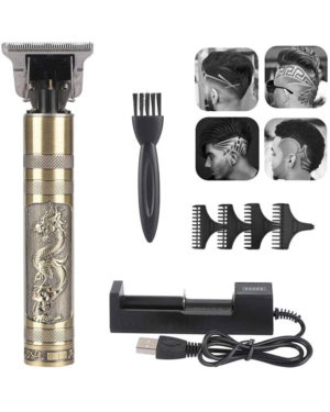 Hair Trimmer Clipper Golden Haircut Baldheaded Hair Cutting Machine Men Barber USB Ceramic Beard Cutter Styling Tool