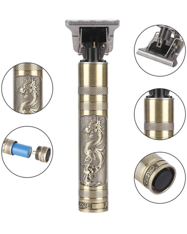 Hair Trimmer Clipper Golden Haircut Baldheaded Hair Cutting Machine Men Barber USB Ceramic Beard Cutter Styling Tool - Image 2