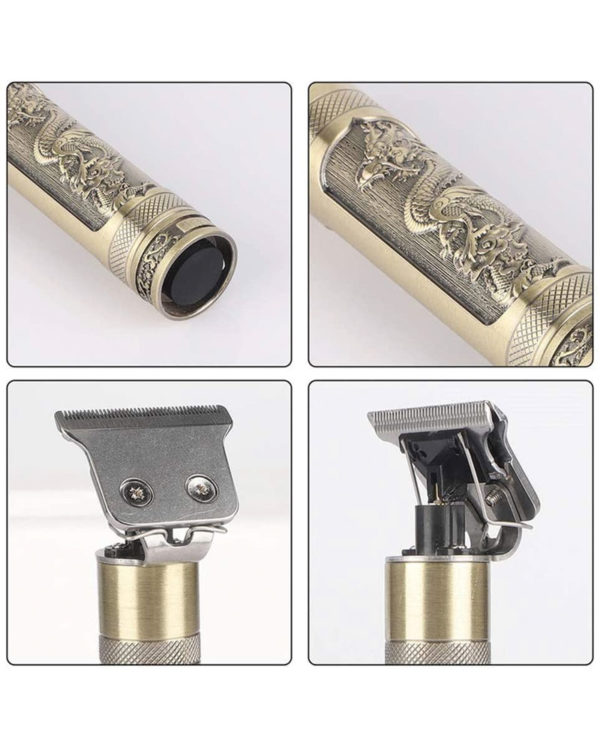 Hair Trimmer Clipper Golden Haircut Baldheaded Hair Cutting Machine Men Barber USB Ceramic Beard Cutter Styling Tool - Image 4