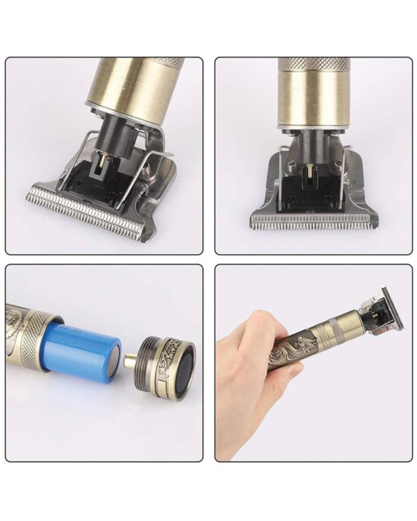 Hair Trimmer Clipper Golden Haircut Baldheaded Hair Cutting Machine Men Barber USB Ceramic Beard Cutter Styling Tool - Image 5