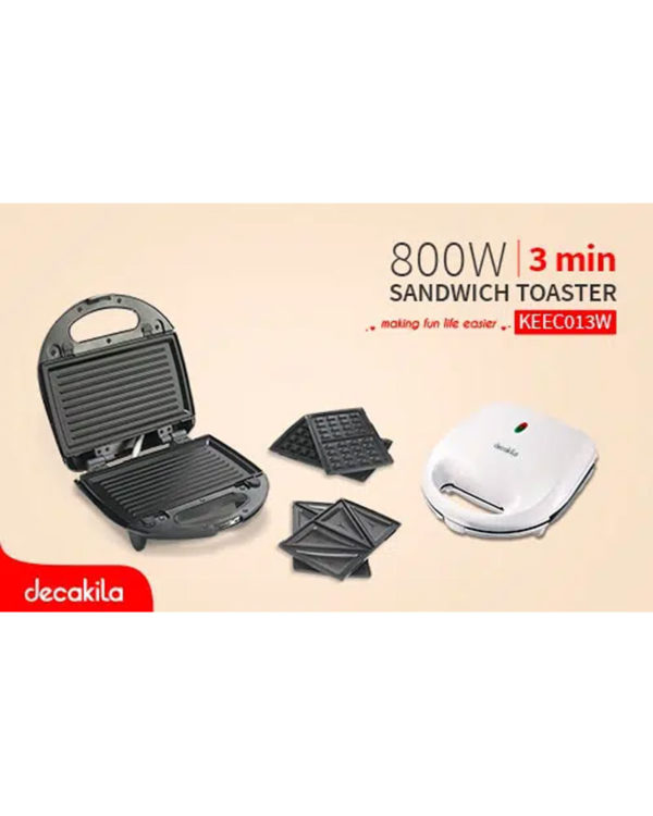 DECAKILA Sandwich Maker - KEEC013W - Image 2