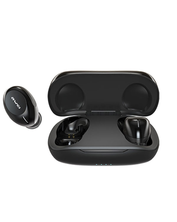 Awei T20 Touch Water Resistant TWS Earphones with Microphone and Charging Base IPX4 Bluetooth 5.0 - Image 4