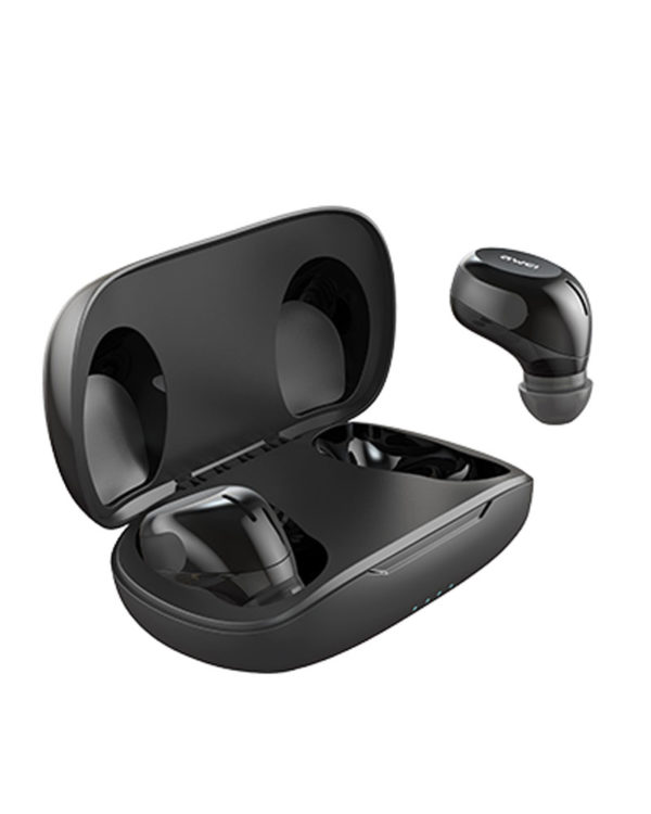 Awei T20 Touch Water Resistant TWS Earphones with Microphone and Charging Base IPX4 Bluetooth 5.0 - Image 2
