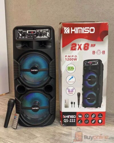 QS 222 multi function double 8inch outdoor wireless speaker with led screen with usb Buy Online in Mauritius 1 - BuyOnline.mu - Smartest way to shop - BuyOnline.mu - buy online