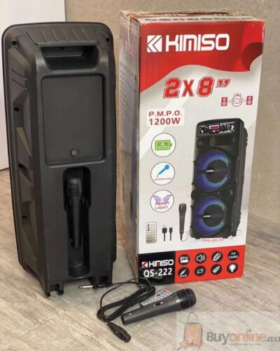 QS 222 multi function double 8inch outdoor wireless speaker with led screen with usb Buy Online in Mauritius 2 - BuyOnline.mu - Smartest way to shop - BuyOnline.mu - buy online