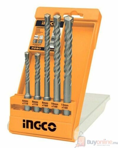 SDS PLUS HAMMER DRILL BITS SET Ingco Buy Online in Mauritius min - BuyOnline.mu - Smartest way to shop - BuyOnline.mu - buy online