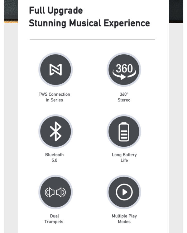 Awei Y333 Portable Bluetooth-compatible Speaker Waterproof TWS HiFi Heavy Bass Stereo Sound Wireless Speake - Image 6