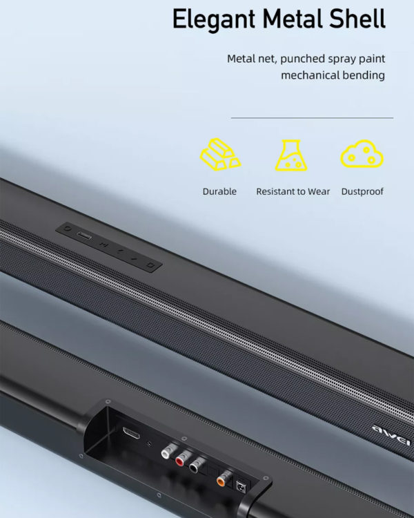AWEI Y999 Wireless Soundbar 5.0 - Bluetooth - AUX - USB - Micro SD - Image 7