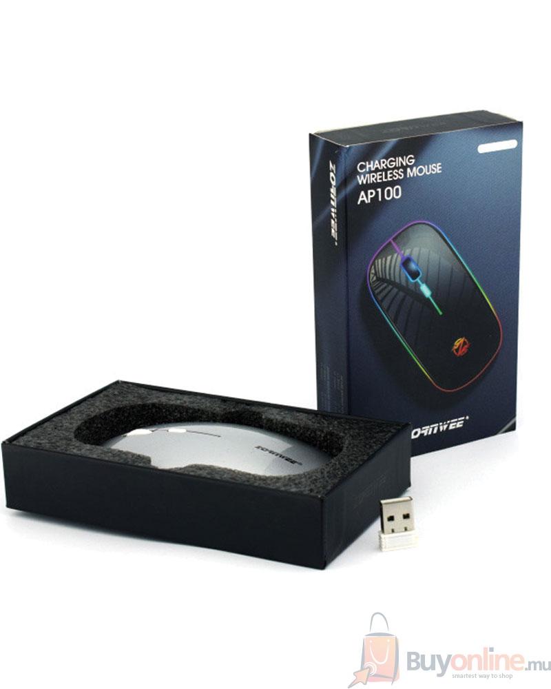 Zornweeap-AP100--AP200-wireless-mouse-built-in-battery-BuyOnline-in-Mauritius-1 Zornwee AP100 / AP200 Wireless charging mouse with lights - Image 1