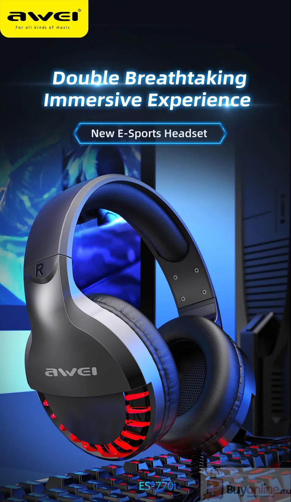 image 2022 01 24 001743 - AWEI ES-770i Wired Professional Led Light Game Headphone With Microphone For PC Computer Game Stereo 7.1 Bass Sound 50mm Speaker - BuyOnline.mu - Gaming Headphone,Game Headphone,Gaming Headset