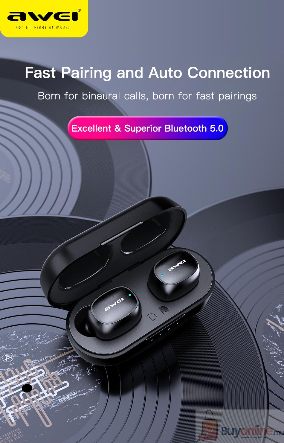 image 2022 01 24 125721 - AWEI T13 True Wireless Bluetooth-compatible Earbuds Bass In-Ear Mini Capsule Touch Contorl With Mic HiFi Stereo Gaming Earbuds - BuyOnline.mu - Earbuds,AWEI T13