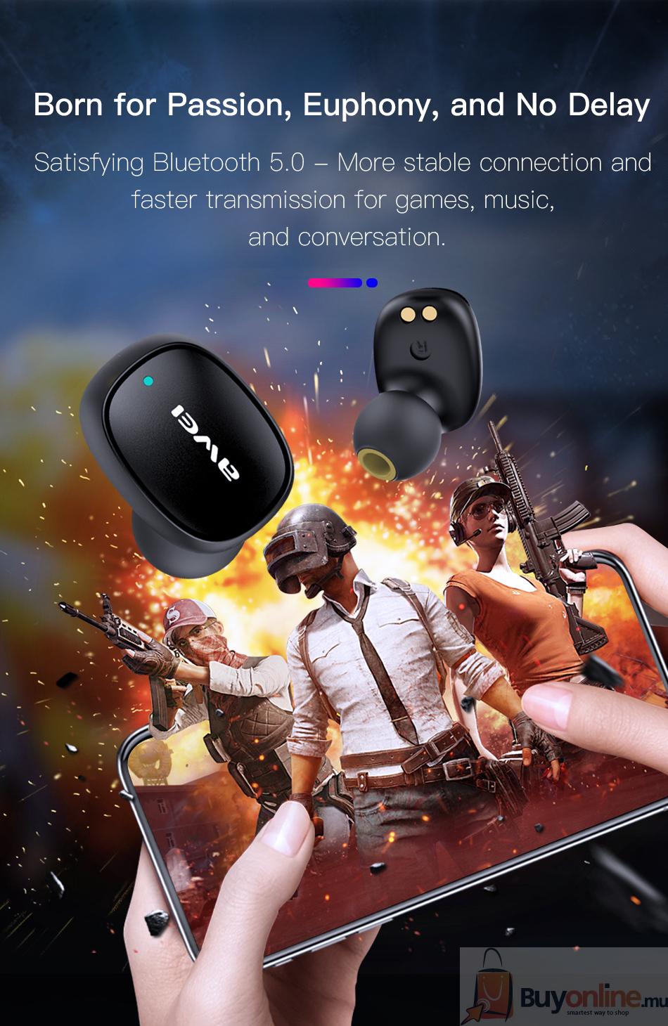 image 2022 01 24 125728 - AWEI T13 True Wireless Bluetooth-compatible Earbuds Bass In-Ear Mini Capsule Touch Contorl With Mic HiFi Stereo Gaming Earbuds - BuyOnline.mu - Earbuds,AWEI T13
