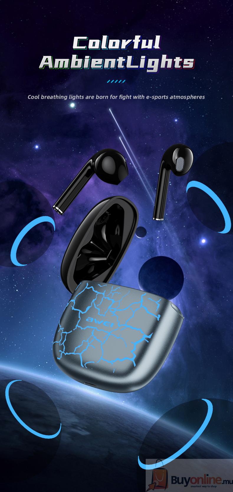 image 2022 01 24 151342 - AWEI T28 Pro RGB In-ear TWS Bass Low Latency Wireless Earphones Bluetooth-Compatible 5.1 With Mic - BuyOnline.mu - Ear Buds,Earbuds,Awei