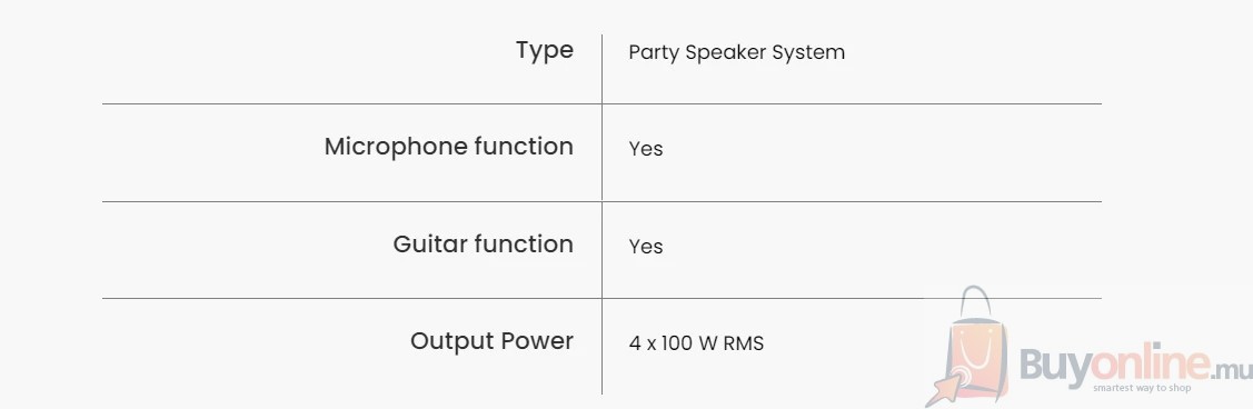 image 2022 05 19 160754111 - HISENSE 2.0 400W PARTY SPEAKER - BuyOnline.mu -