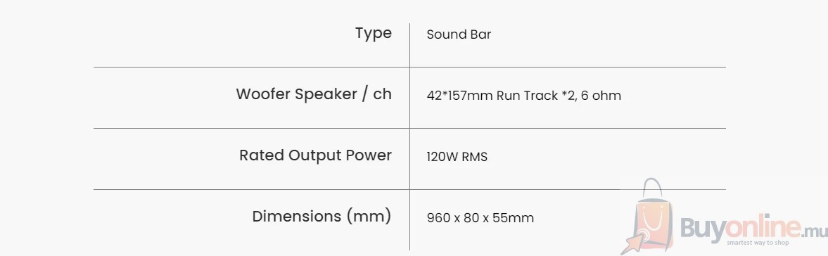 image 2022 05 19 161613252 - HISENSE 2.1 120W SOUND BAR - BuyOnline.mu -