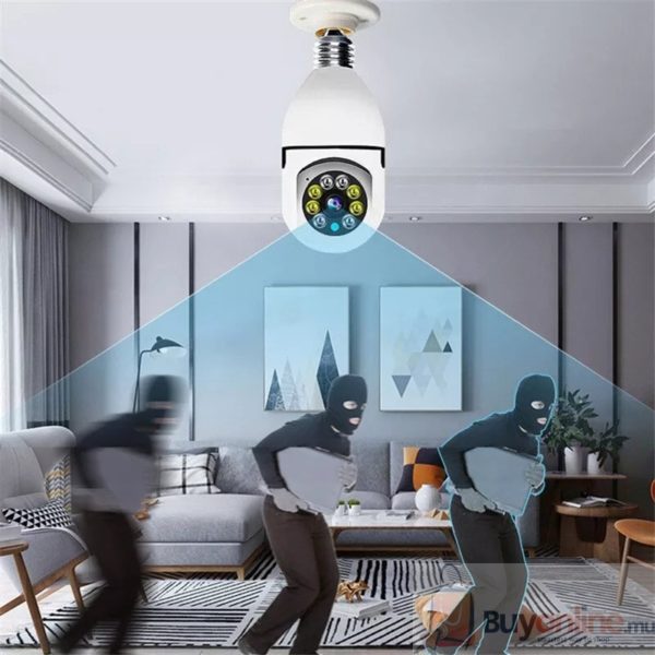 E27 BULB PTZ 360 Rotate Auto Tracking Panoramic Camera - Image 3