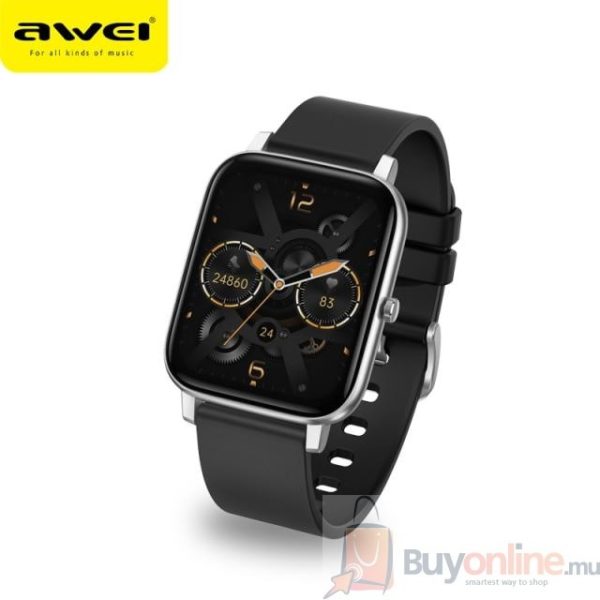 Awei H6 Smart Watch 1.69 Inch Fitness Build In Blood Pressure Health Care Analysis Sport and Sleep Data Fast Magnetic Charging - Image 2