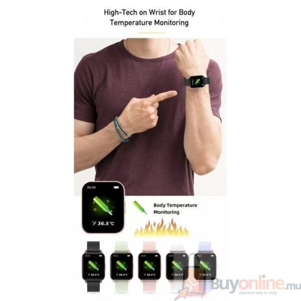 Awei H8 Full Screen Waterproof Sport Smart Watch for Fitness Tracker / Heart Rate Analysis / Body Temperature Detection - Image 4