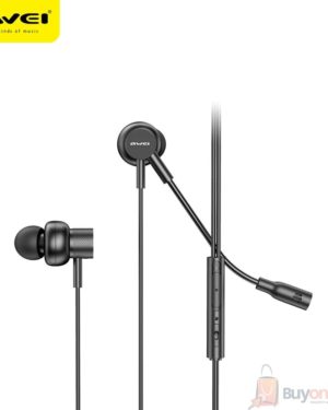 AWEI ES-180i In-ear Gaming Earphones 3.5mm Plug With Microphone For Phone ,Computer, Video Game Stereo HD Clean Voice