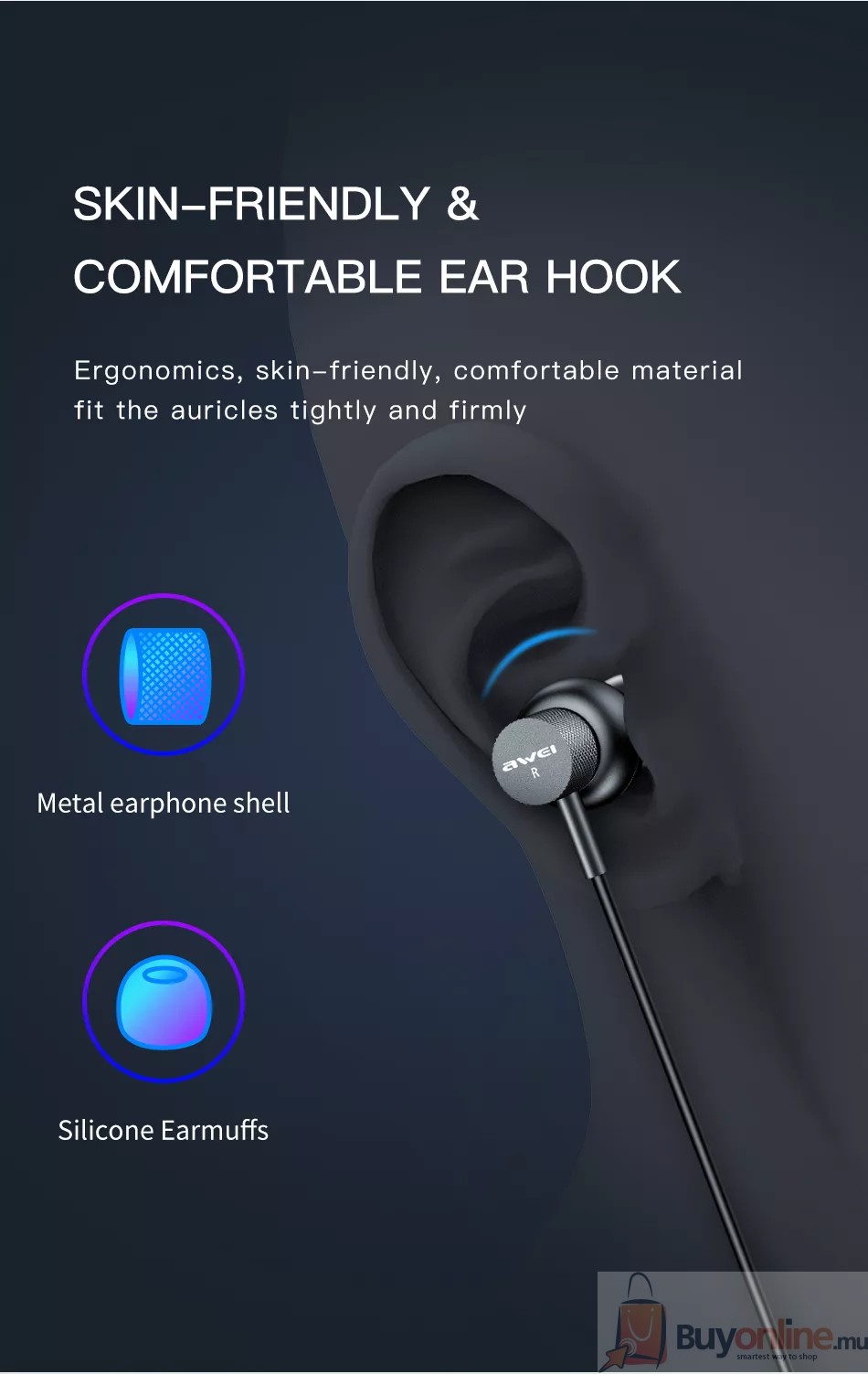 image 2022 06 11 195632103 - AWEI ES-180i In-ear Gaming Earphones 3.5mm Plug With Microphone For Phone ,Computer, Video Game Stereo HD Clean Voice - BuyOnline.mu - AWEI ES-180i,Gaming Earphones