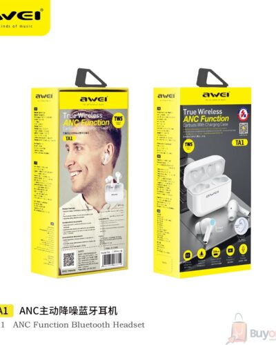 AWEI TA1 TWS Wireless 5.0 ANC Earbuds Noise Reduction HD Stereo ENC Clear Call Sound Handsfree Quick Charge type-C For iPhone