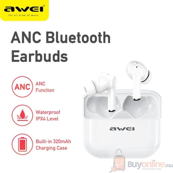 AWEI TA1 TWS Wireless 5.0 ANC Earbuds Noise Reduction HD Stereo ENC Clear Call Sound Handsfree Quick Charge type-C For iPhone - Image 7