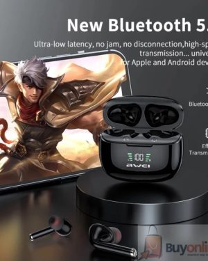 Awei TA8 wireless earphones earbuds Bluetooth earphone headset With Microphones charging case Waterproof gamer sport buds