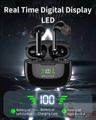 Awei TA8 wireless earphones earbuds Bluetooth earphone headset With Microphones charging case Waterproof gamer sport buds