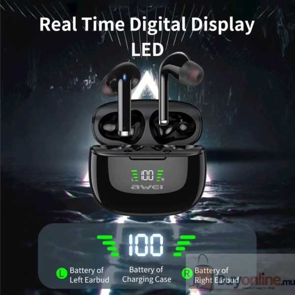 Awei TA8 wireless earphones earbuds Bluetooth earphone headset With Microphones charging case Waterproof gamer sport buds