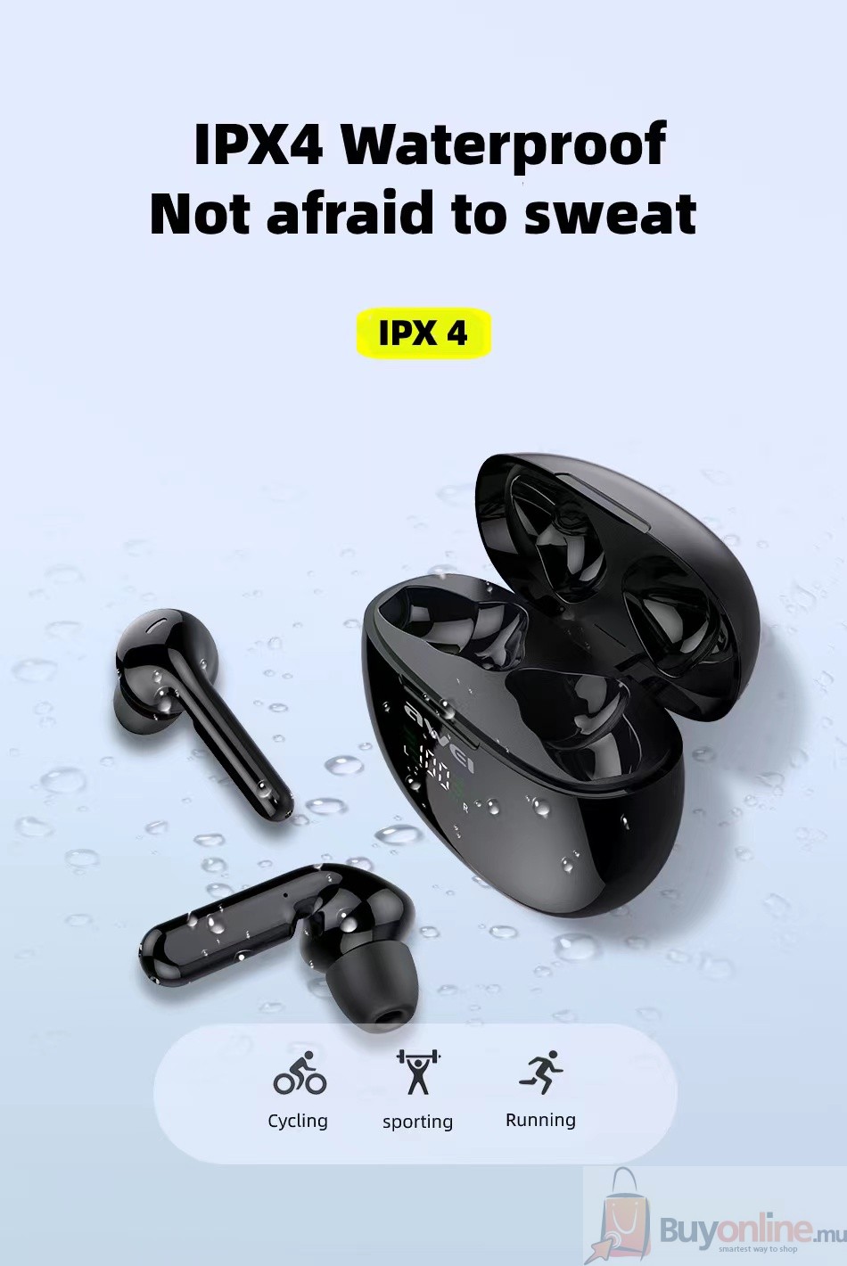 image 2022 06 11 232846025 - Awei TA8 wireless earphones earbuds Bluetooth earphone headset With Microphones charging case Waterproof gamer sport buds - BuyOnline.mu - AWEI TA,Earbuds