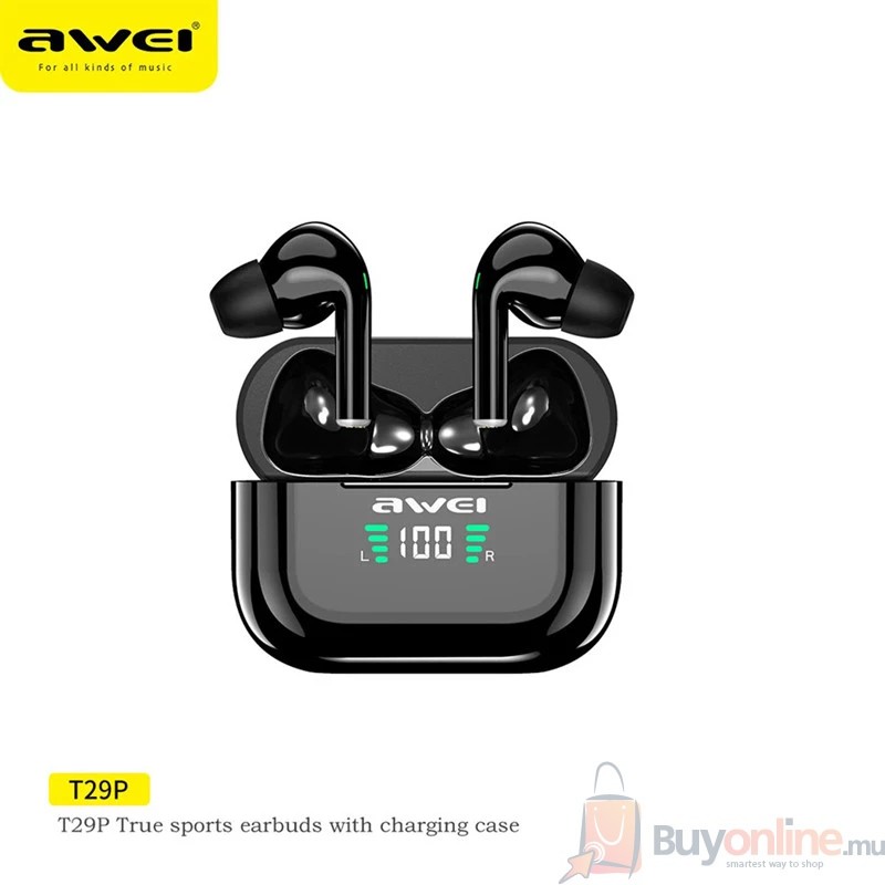 image_2022-06-12_005255625 Awei T29P TWS Bluetooth Earphones With Microphones wireless earbuds 500mAh charging case gamer - Image 1