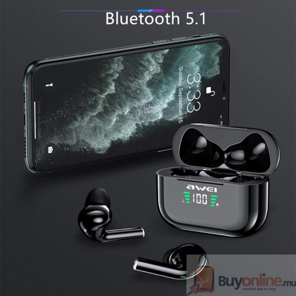 Awei T29P TWS Bluetooth Earphones With Microphones wireless earbuds 500mAh charging case gamer - Image 4
