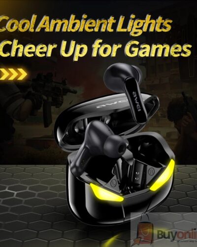 AWEI T35 Gaming Earbuds TWS Hands Free Low Latency HiFi Deep Bass Sound True Wireless Stereo Earphone With Microphone