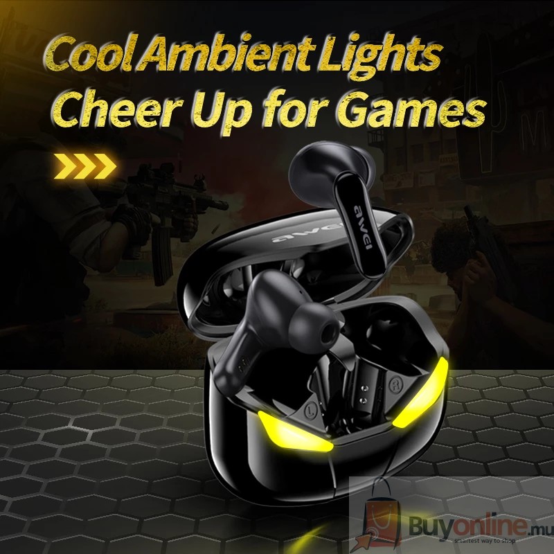 AWEI T35 Gaming Earbuds TWS Hands Free Low Latency HiFi Deep Bass Sound True Wireless Stereo Earphone With Microphone AWEI T35 Gaming Earbuds TWS Hands Free Low Latency HiFi Deep Bass Sound True Wireless Stereo Earphone With Microphone