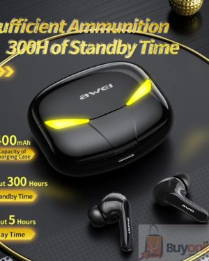 AWEI T35 Gaming Earbuds TWS Hands Free Low Latency HiFi Deep Bass Sound True Wireless Stereo Earphone With Microphone