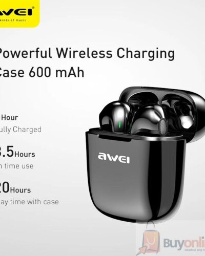 AWEI T26 TWS Wireless Earbuds Bluetooth-compatible Earphone in Ear With Dual Mic Stereo Sound HiFi Bass Headphone